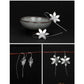 Boucles d'oreilles lotus argentées, design élégant et raffiné