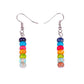 Boucles d'oreilles pendantes avec pierres colorées pour chakras