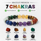 Bracelet en pierres naturelles alignées pour les 7 chakras