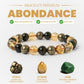 Bracelet en pierres naturelles avec perles de citrine, pyrite et jade