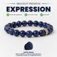 Bracelet en Lapis Lazuli avec perles de 8 mm et argent