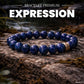 Bracelet Lapis Lazuli avec perle cylindrique en argent