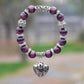 Bracelet améthyste avec perles de cuivre et pendentif