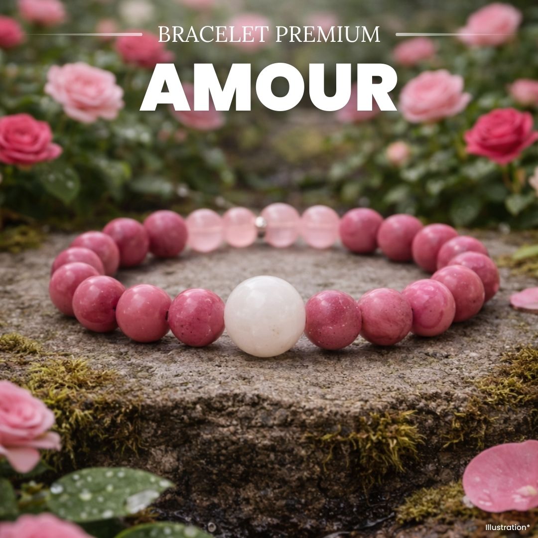 Bracelet posé dans une boîte cadeau élégante avec manuel