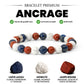 Bracelet en pierres naturelles avec perles de Lapis Lazuli, Howlite et Jaspe Rouge