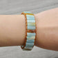 Bracelet en amazonite avec bouton arbre de vie gravé