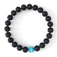 Bracelet élégant en onyx et œil de chat pour protection