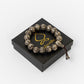 Bracelet tibétain en argent avec gravures de mantras