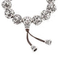 Perles en argent ornées de mantras bouddhistes