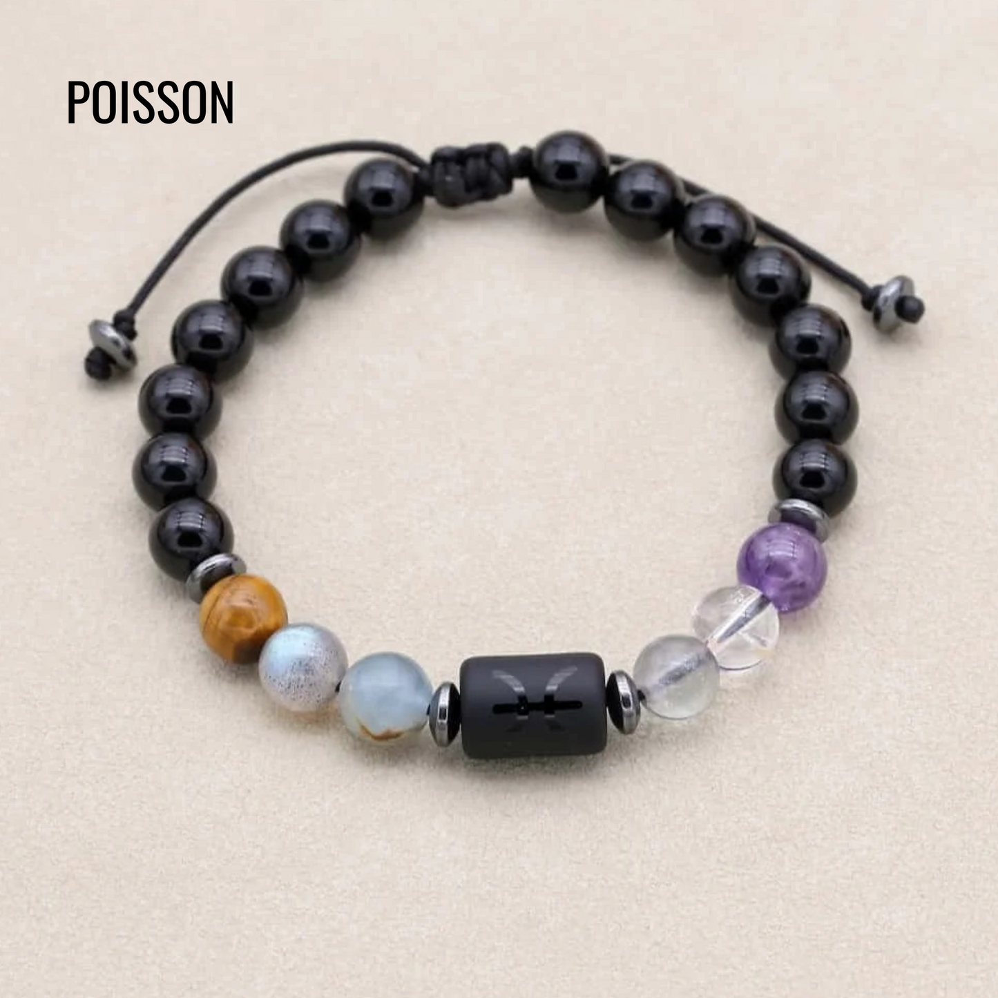 Bracelet astrologique avec pierres pour équilibre et protection