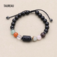 Bracelet astrologique avec perle gravée du signe du zodiaque