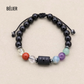 Détail des pierres énergétiques sur bracelet astrologique
