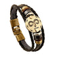 Boucle de fermeture en laiton sur bracelet en cuir