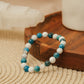 Vue latérale du bracelet avec perle en argent 925