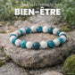 Bracelet Apatite et Howlite présenté dans une boîte élégante