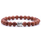 Bracelet en pierres variées, orné d'une tête de Bouddha