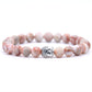 Bracelet en pierres naturelles, motif Bouddha central