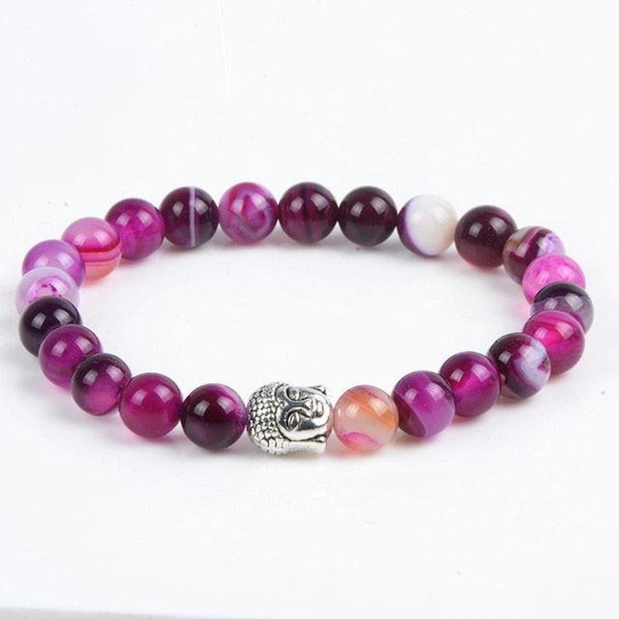 Bracelet élégant avec perles naturelles et motif Bouddha