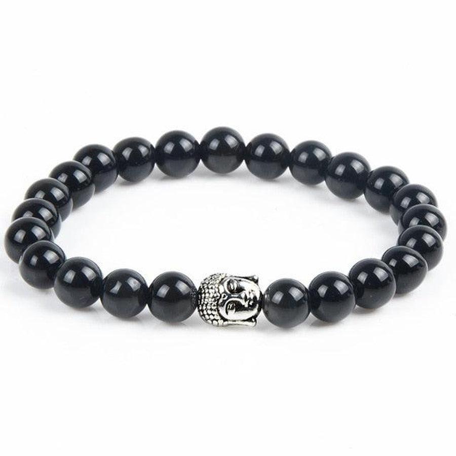 Bracelet en pierres semi-précieuses avec symbole porte-chance