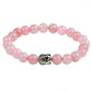 Bracelet en perles naturelles, tête de Bouddha en métal