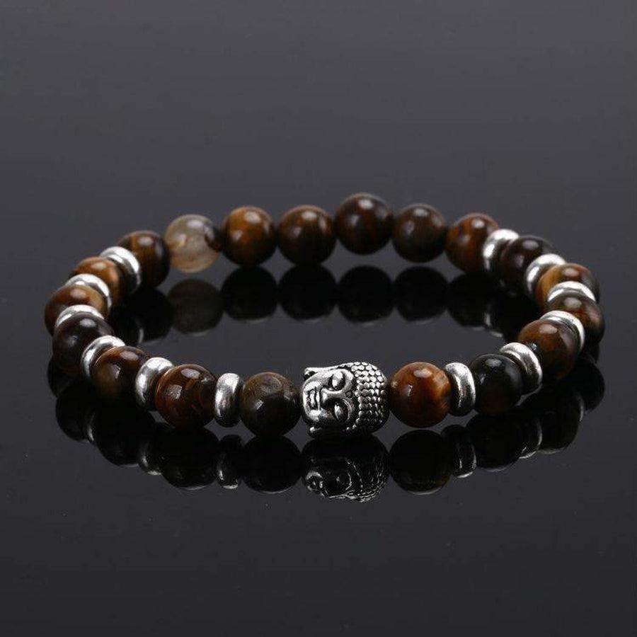 Bracelet élégant avec perles classiques et Bouddha porte-bonheur