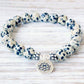 Bracelet en jaspe dalmatien avec charm Bouddha