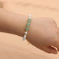 Bracelet avec perles nacrées et aventurine verte