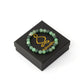 Gros plan sur les perles d'aventurine et jade du bracelet
