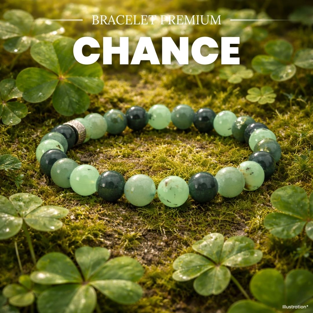 Bracelet composé d'aventurine, jade et chrysoprase
