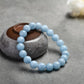 Bracelet en aigue-marine avec perles bleues claires