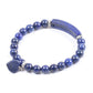 Bracelet en Lapis Lazuli avec pendentif cœur