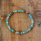 Pierres de jaspe polies sur bracelet en cuir