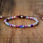 Vue d'ensemble du bracelet en jaspe et cuir
