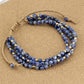 Bracelet artisanal en sodalite avec nœud coulant