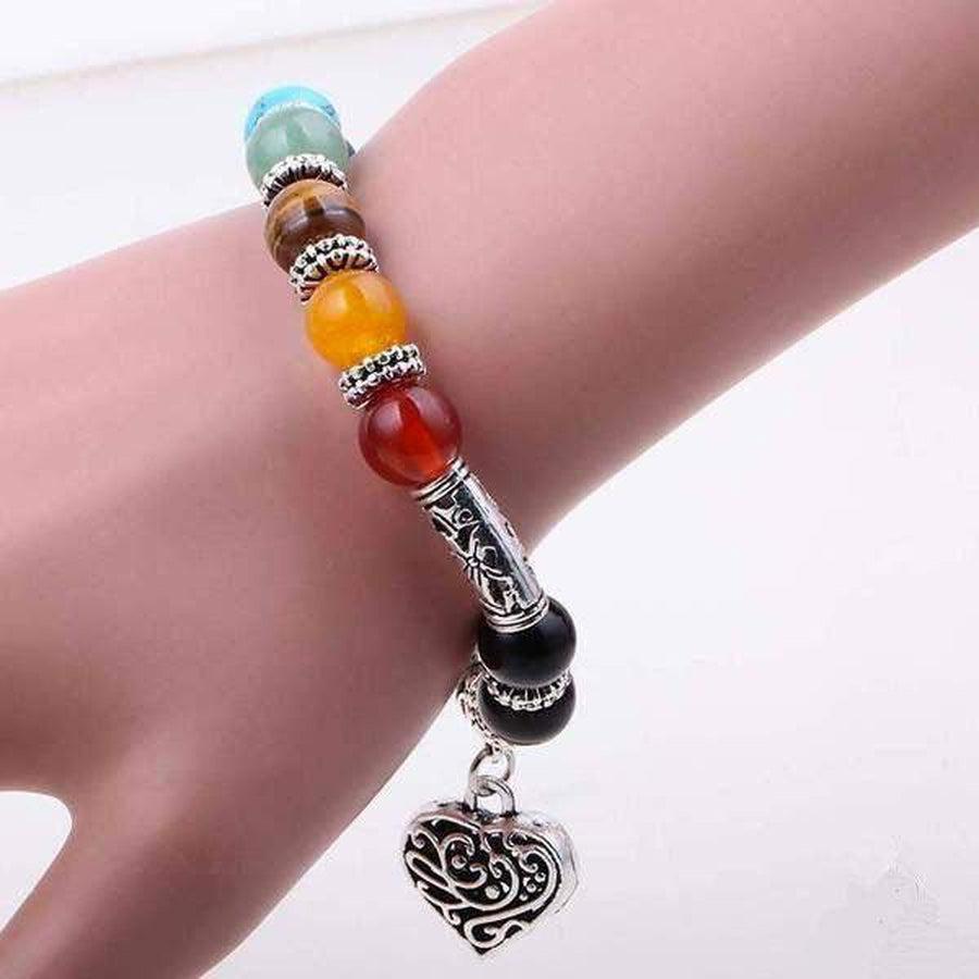 Vue latérale du bracelet montrant les pierres énergétiques