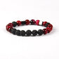 Détail des perles carrées en hématite du bracelet
