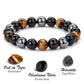 Bracelet en pierres naturelles avec perles d'obsidienne, œil de tigre et hématite