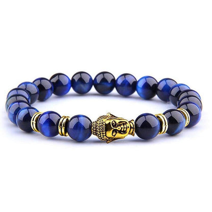 Détail des perles de Lapis Lazuli et pendentif Bouddha