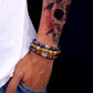 Bracelet Lapis Lazuli avec tête de Bouddha en gros plan