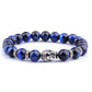 Vue latérale du bracelet Lapis Lazuli et Bouddha