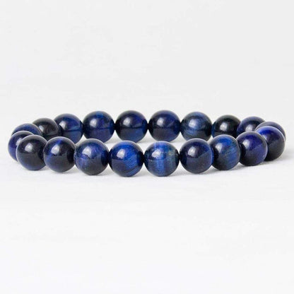Bracelet élastique avec perles apaisantes en Œil de Faucon