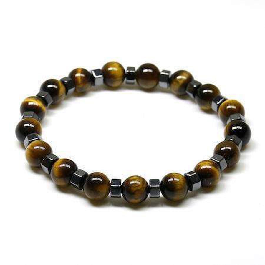 Bracelet élastique avec pierres protectrices et fortifiantes