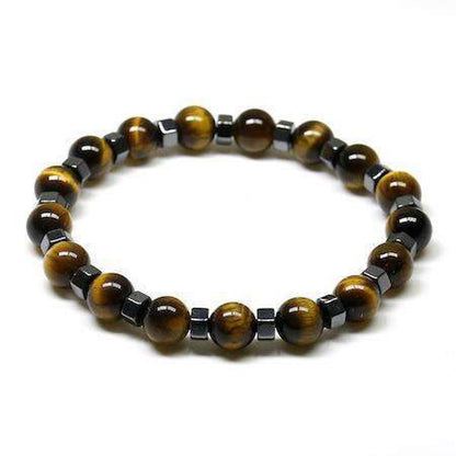 Bracelet élastique avec pierres protectrices et fortifiantes