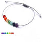 Bracelet 7 Chakras posé sur une surface en bois