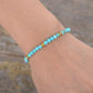 Vue latérale du bracelet ajustable en turquoise naturelle