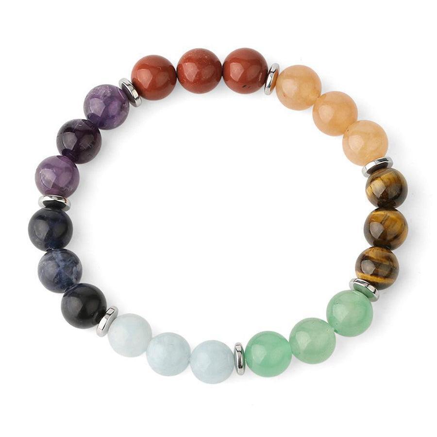 Bracelet avec pierres colorées pour équilibrer les chakras