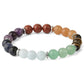 Bracelet chakras avec pierres et séparateurs en hématites