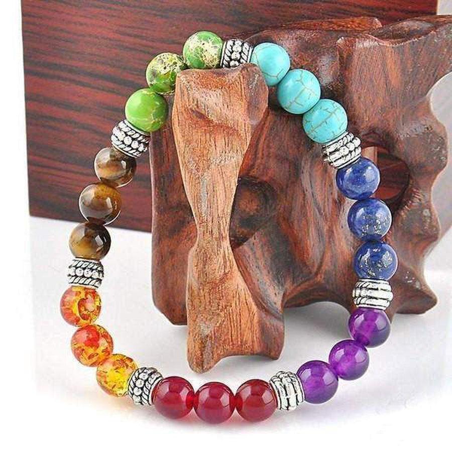 Ensemble de pierres synthétiques sur bracelet pour équilibre énergétique