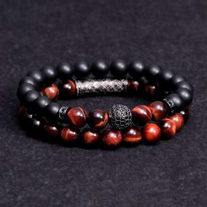 Bracelet enroulé montrant les pierres protectrices variées