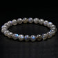 Bracelet élégant en labradorite grise sur fond neutre